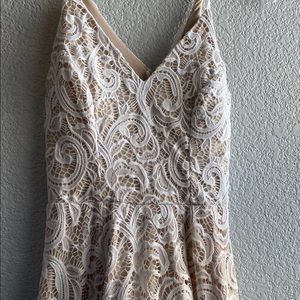 Nude and White Lace Dress From My Michelle